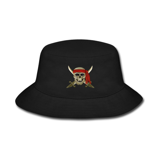 Jolly Roger Bucket Hat - black