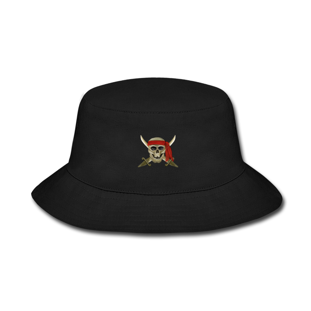 Jolly Roger Bucket Hat - black