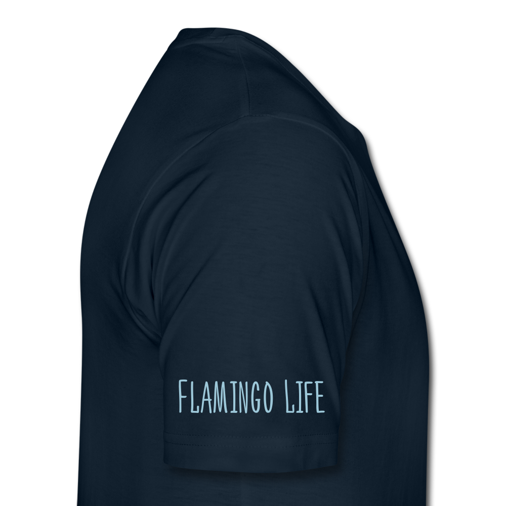 Flamingo Life® WYLAND© Designed Mens T-Shirt (Sizes up to 5XL) - deep navy