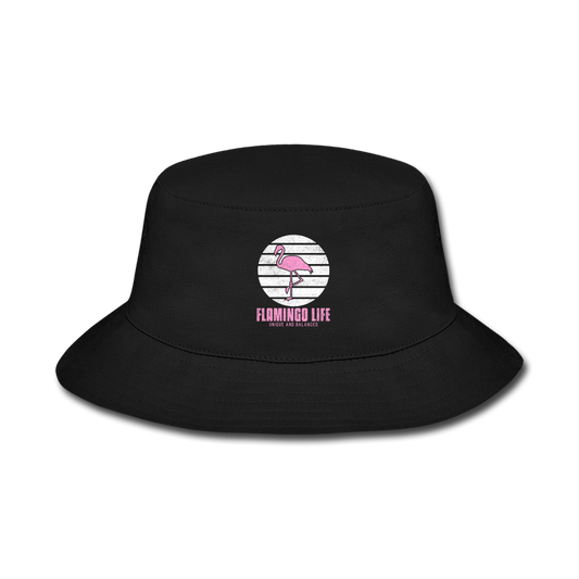 Flamingo Life Bucket Hat - black