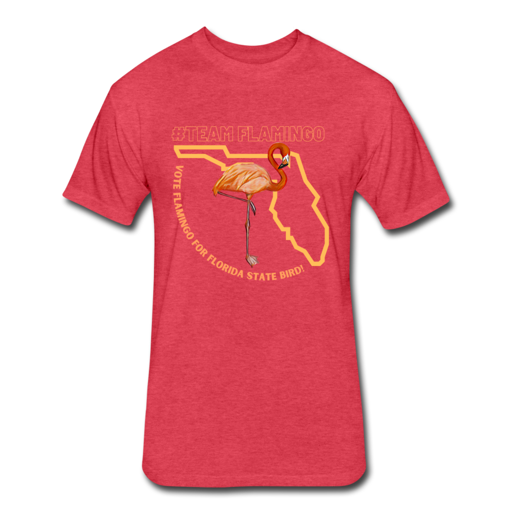 Team Flamingo Fitted Cotton/Poly T-Shirt - heather red
