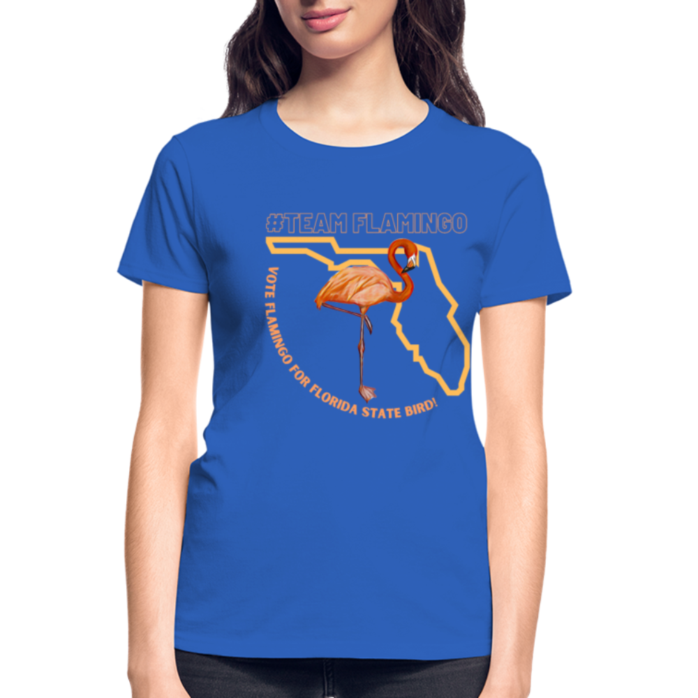 Team Flamingo Ultra Cotton Ladies T-Shirt - royal blue