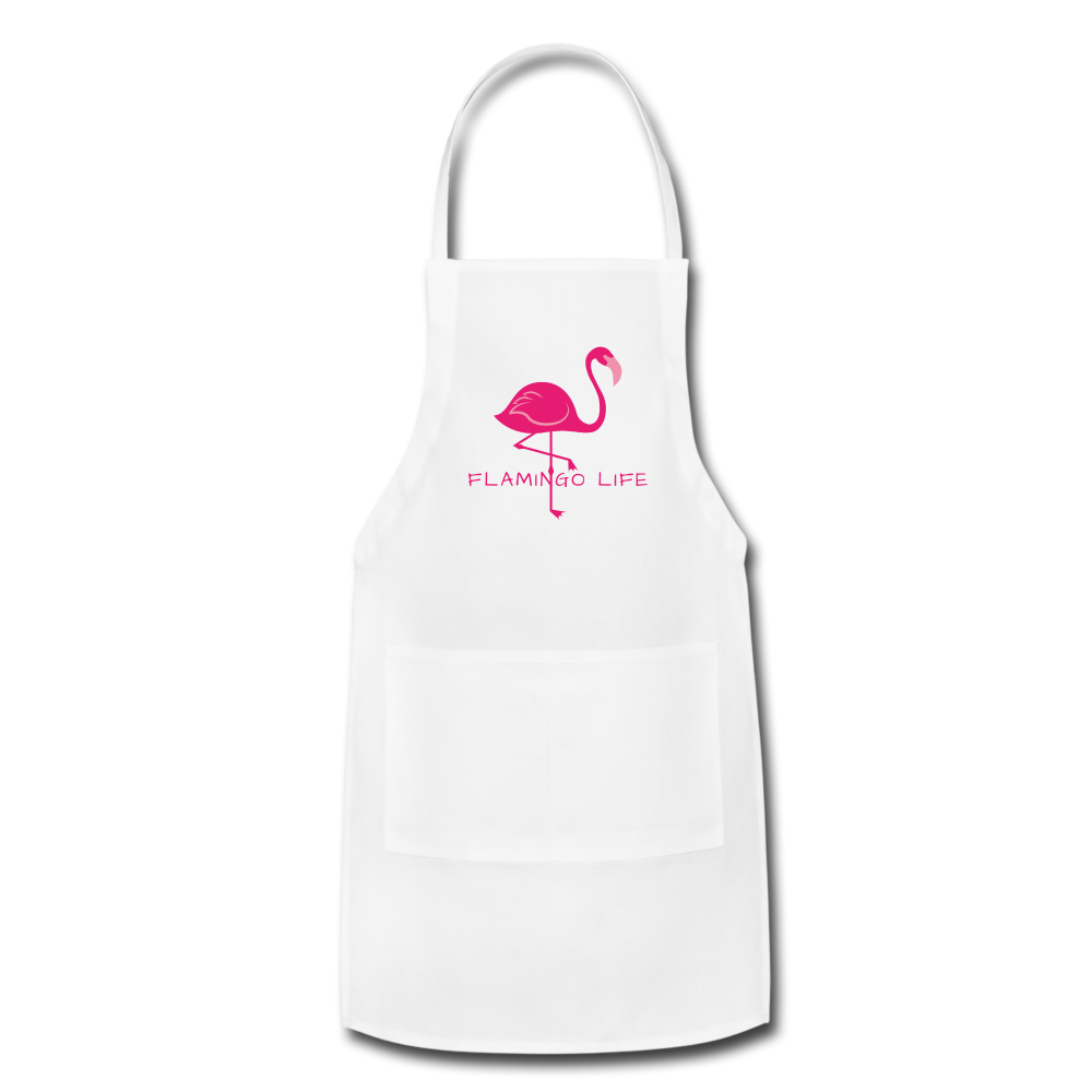 Flamingo Life® Adjustable Apron - white