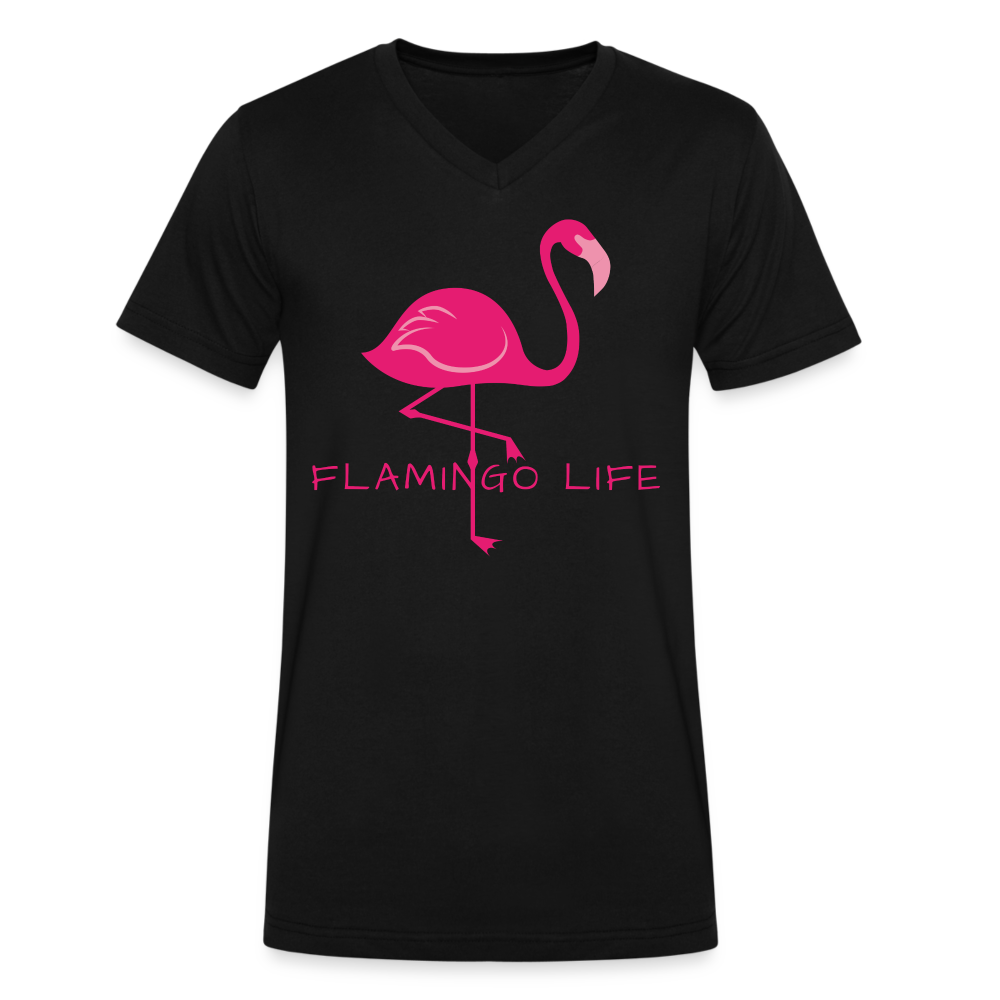 Men's Flamingo Life® V-Neck T-Shirt - black