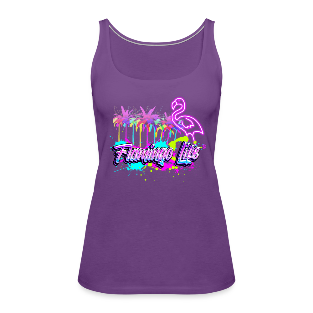 Neon Flamingo Life® Women’s Tank Top (in 4 Colors) - purple