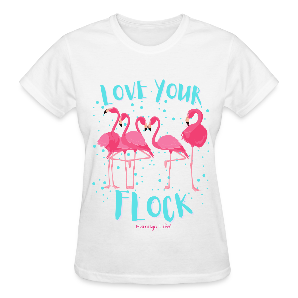 Love Your Flock Ultra Cotton Ladies T-Shirt - white