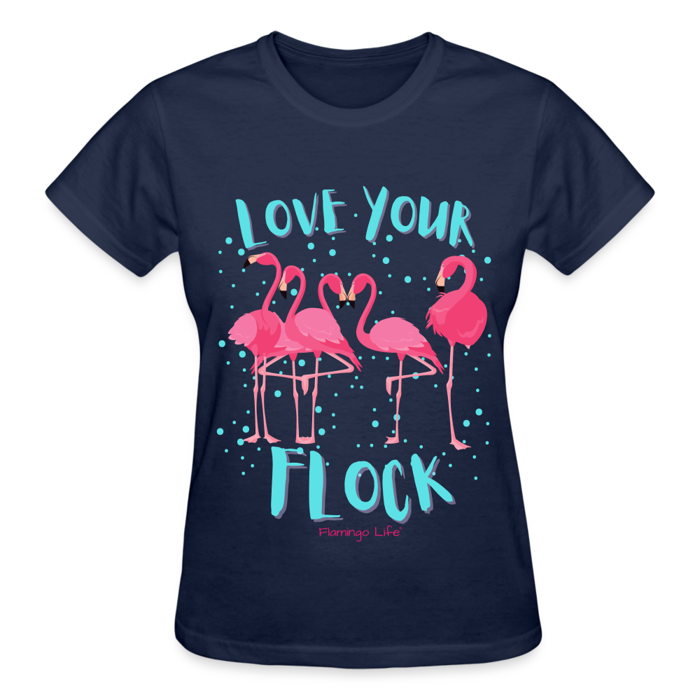 Love Your Flock Ultra Cotton Ladies T-Shirt - navy