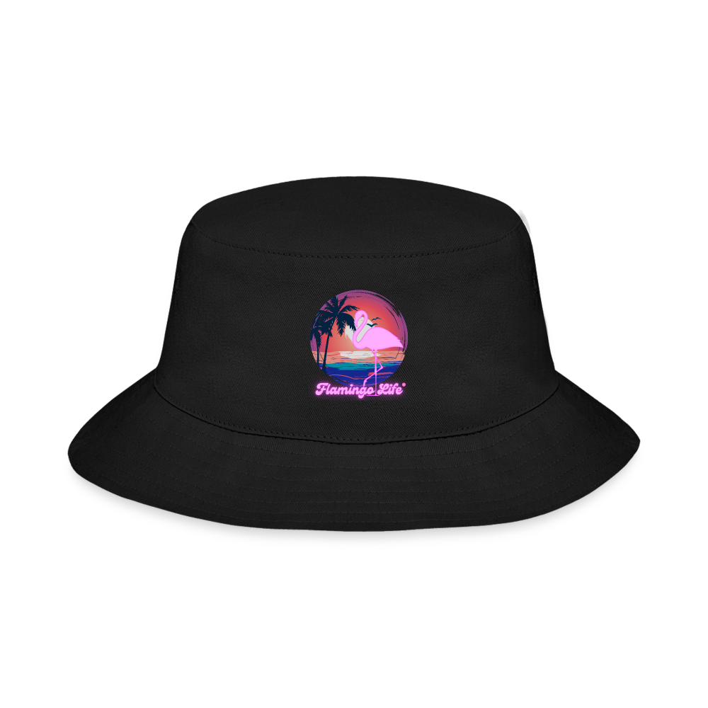 Flamingo Life® New Sunset Bucket Hat - black