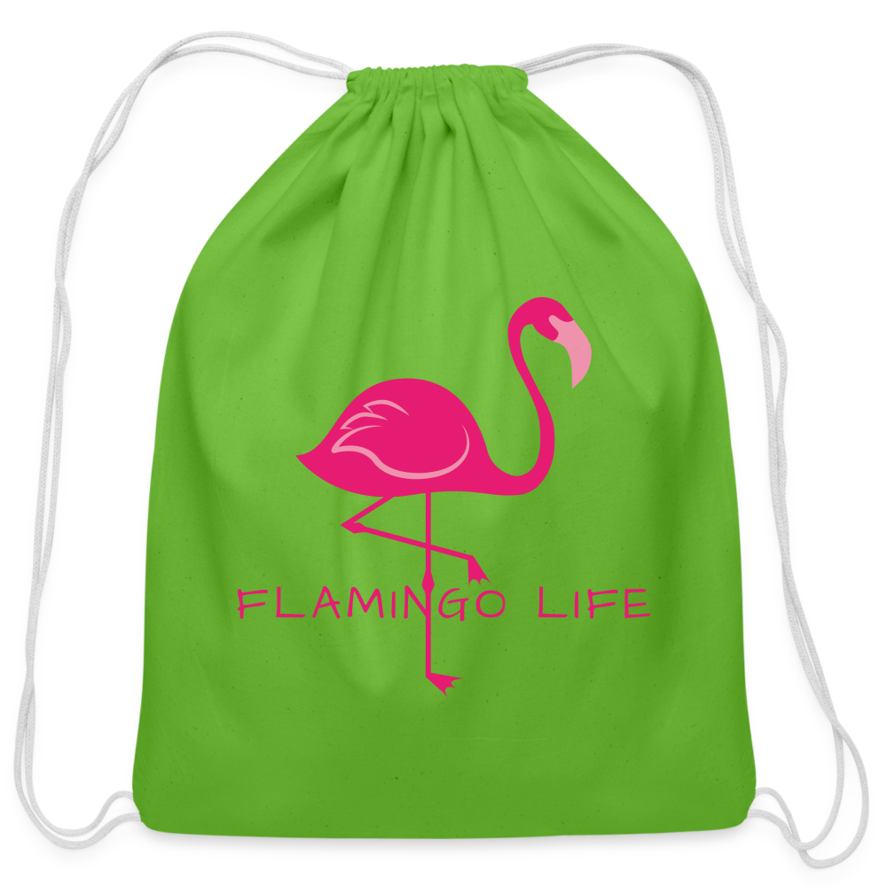 Flamingo Life® Cotton Drawstring Bag - clover