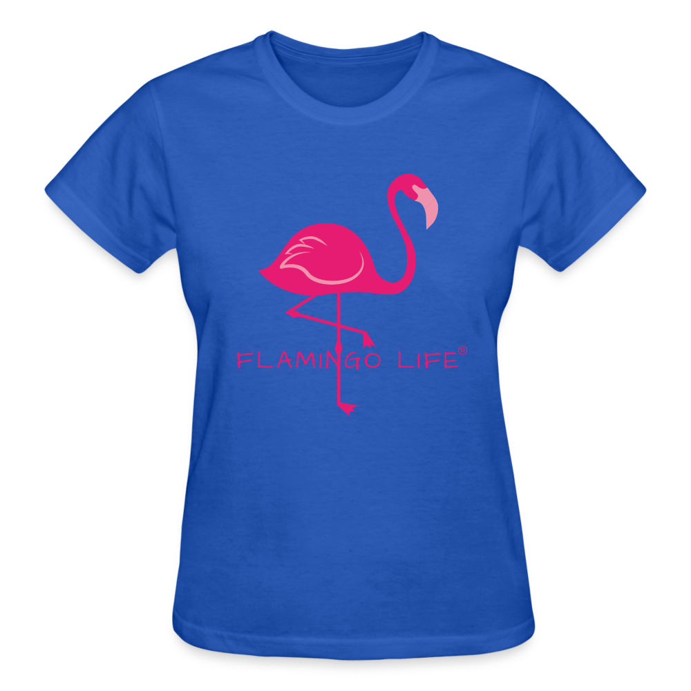 Flamingo Life® Logo Ultra Cotton Ladies T-Shirt - royal blue