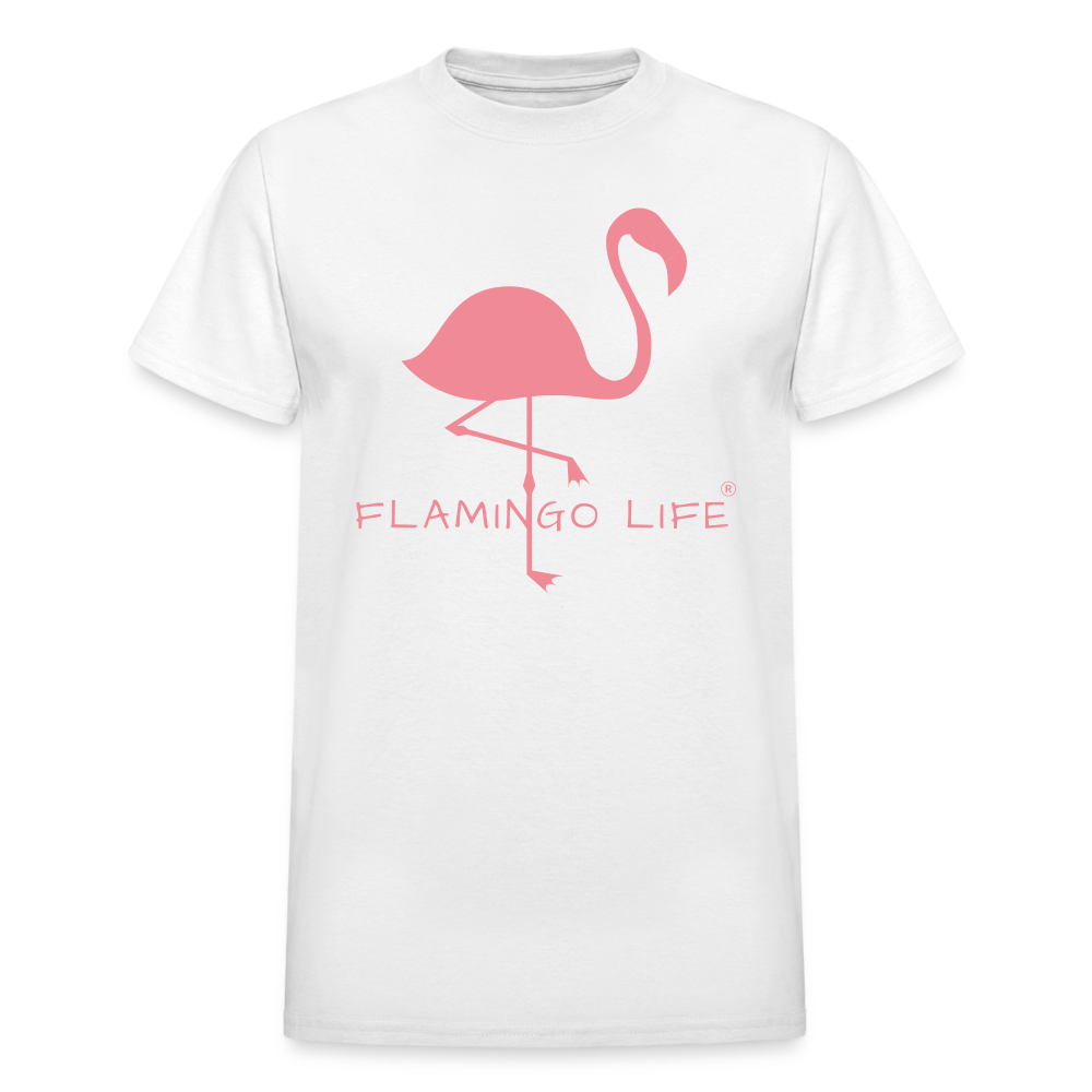 Flamingo Life® Ultra Cotton Adult T-Shirt Sizes up to 5XL - white