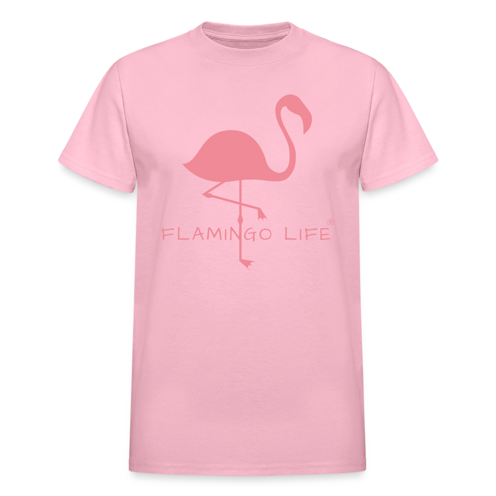 Flamingo Life® Ultra Cotton Adult T-Shirt Sizes up to 5XL - light pink