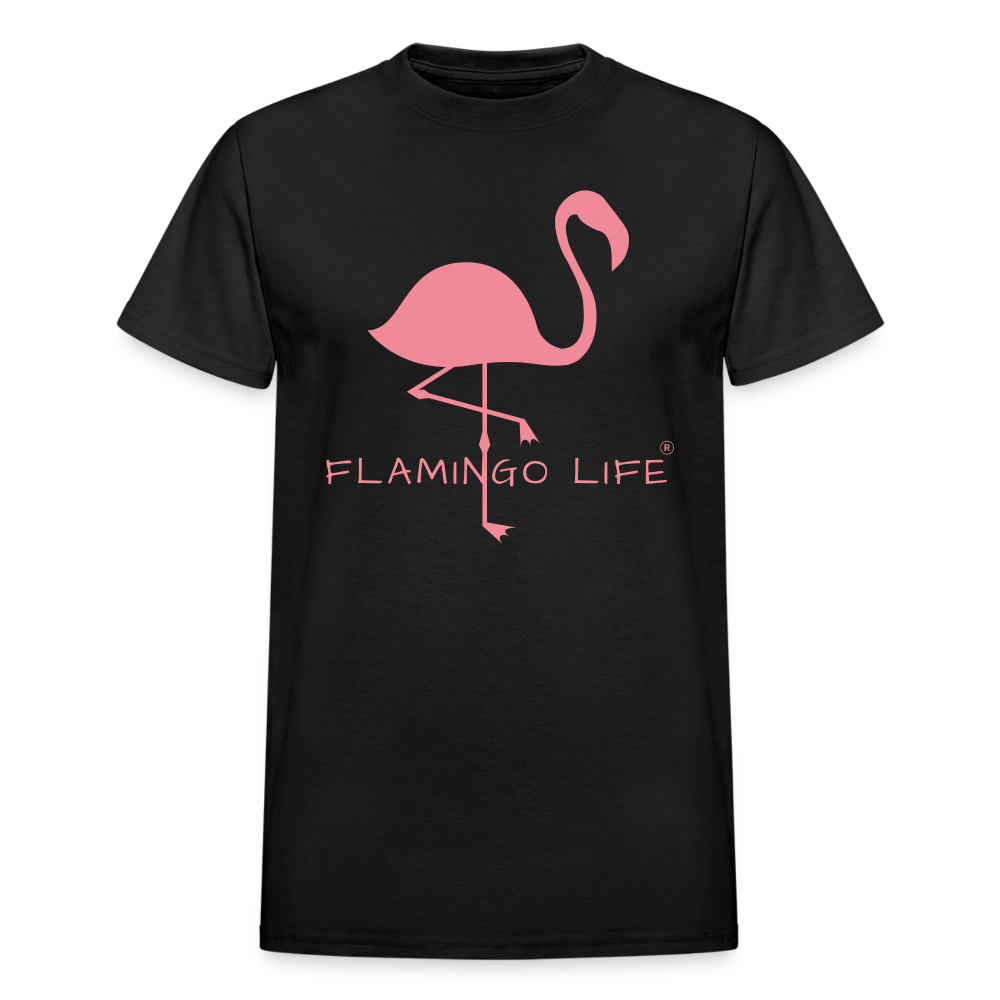 Flamingo Life® Ultra Cotton Adult T-Shirt Sizes up to 5XL - black