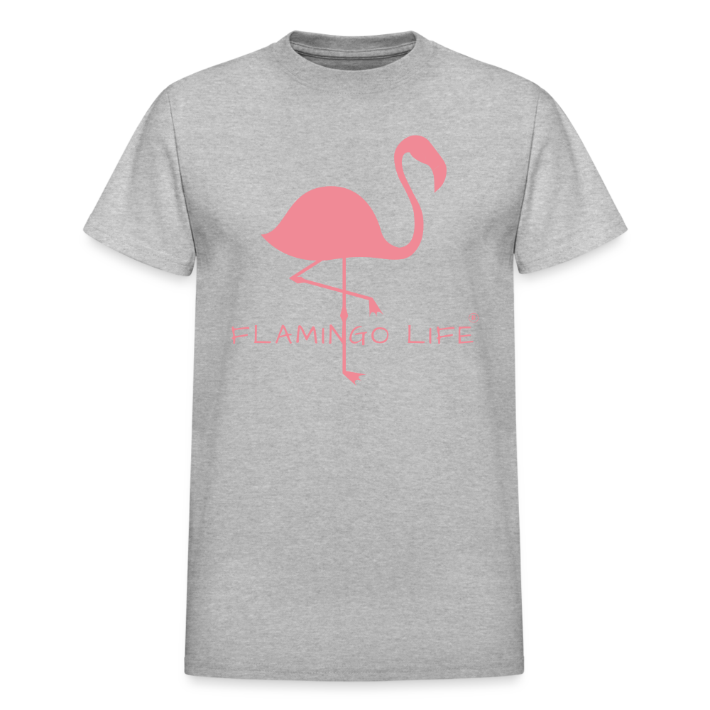 Flamingo Life® Ultra Cotton Adult T-Shirt Sizes up to 5XL - heather gray