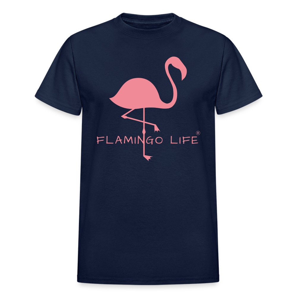 Flamingo Life® Ultra Cotton Adult T-Shirt Sizes up to 5XL - navy