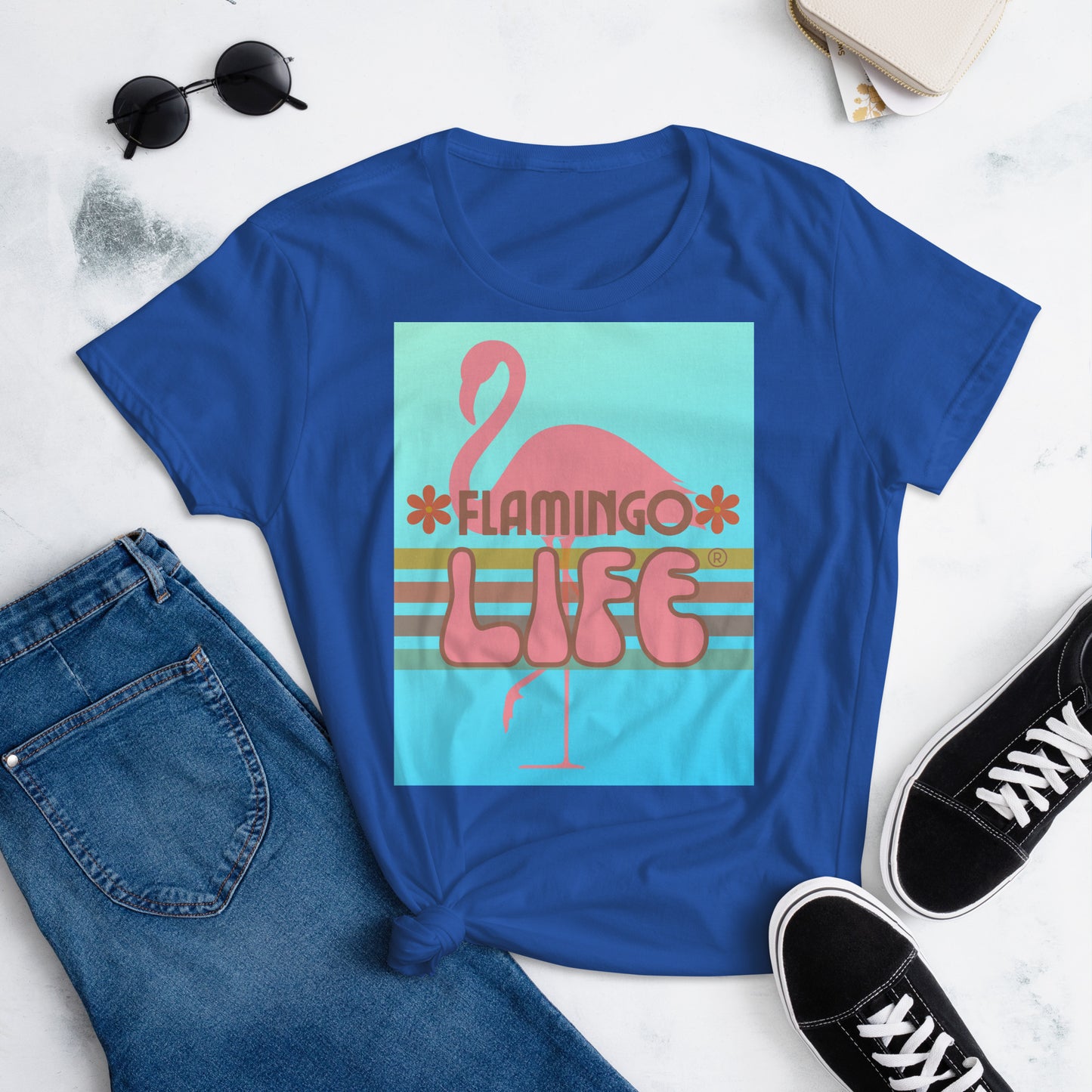 Flamingo Life® Groovy Women's T-shirt