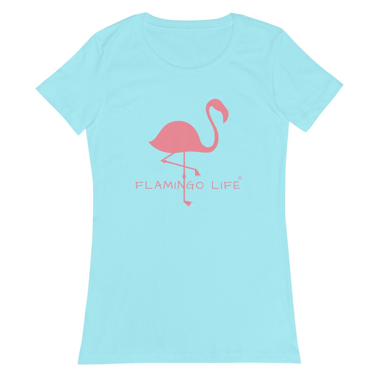 Flamingo Life® Cancun Blue Women’s fitted t-shirt