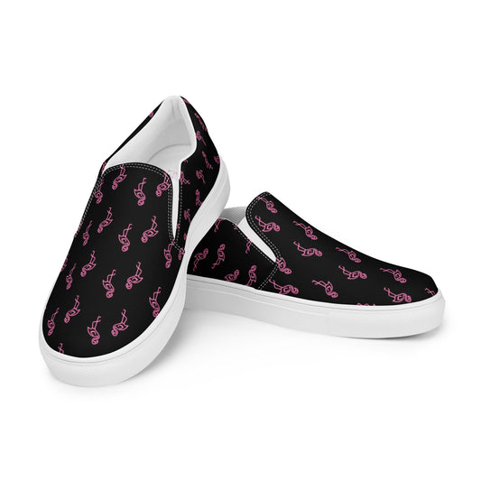 Flamingo Life® Neon Flamingo Women’s slip-on canvas shoes